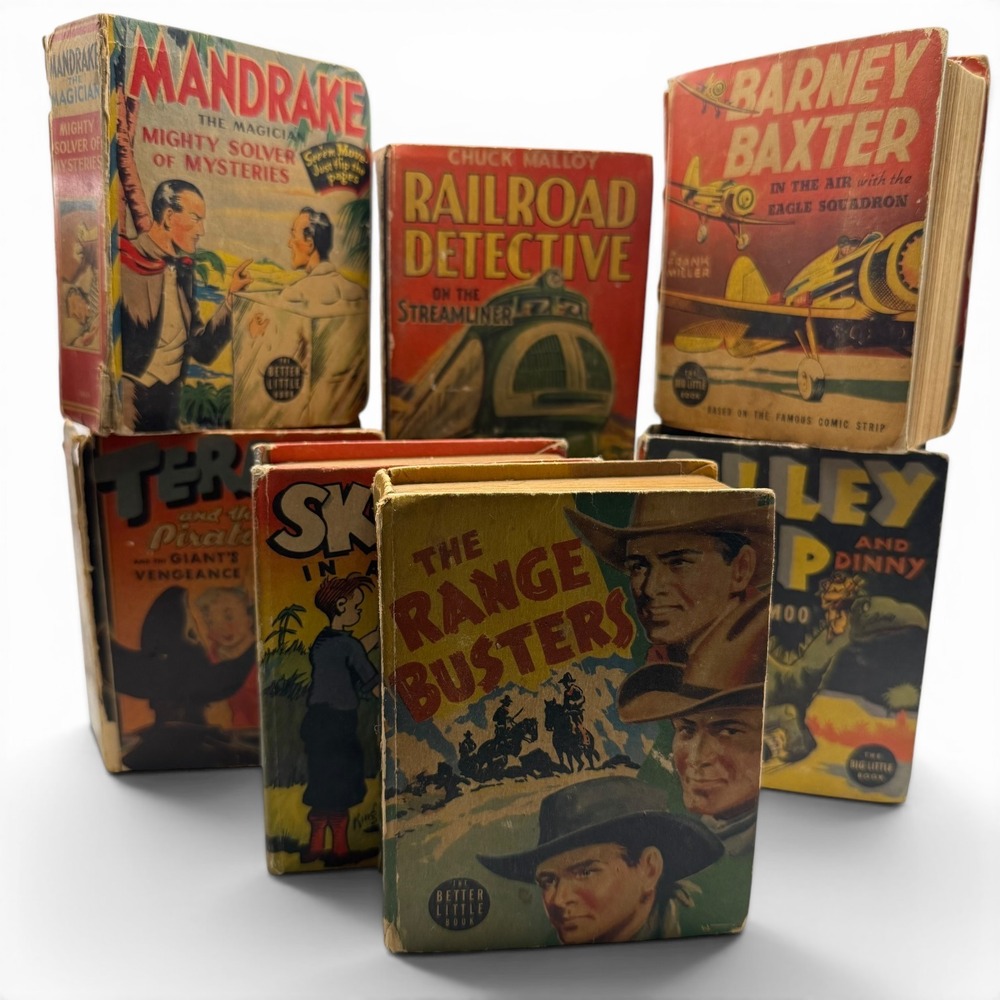 Vintage The Better Little Book Lot of 7 Mandrake Alley Oop Terry Pirates - Picture 3 of 16